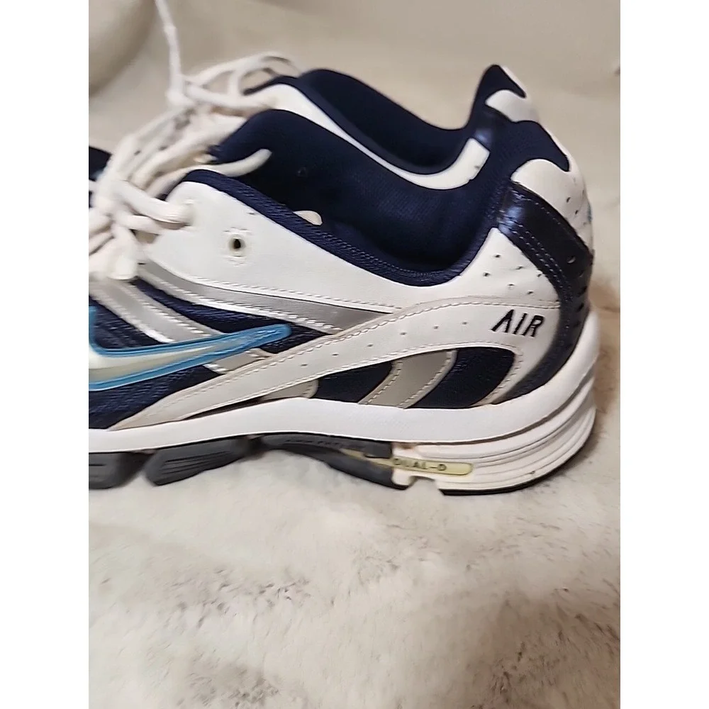 Nike Air‎ 2006 Vintage Mens 10.5 Navy White Silver Running Shoes 313648-401